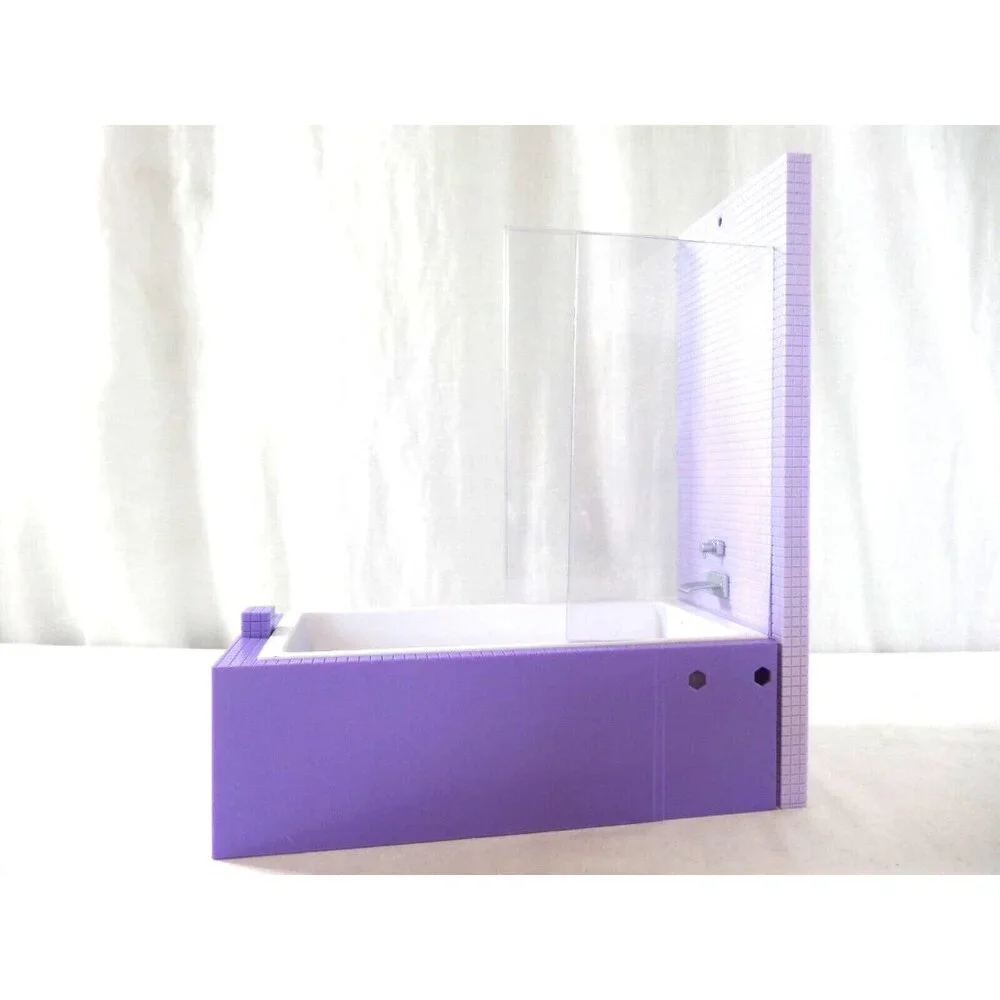 Rainbow High Doll House Purple Bathroom Tub with sides for 11-12